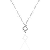 Men's Silver Boxy Necklace